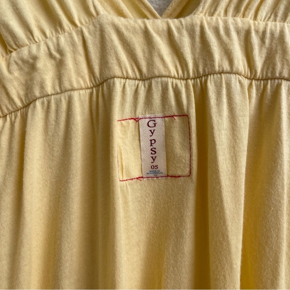 GYPSY 05 Yellow Ombre Organic Cotton V Neck Twist Strap Boho Summer Maxi Dress - Picture 10 of 13